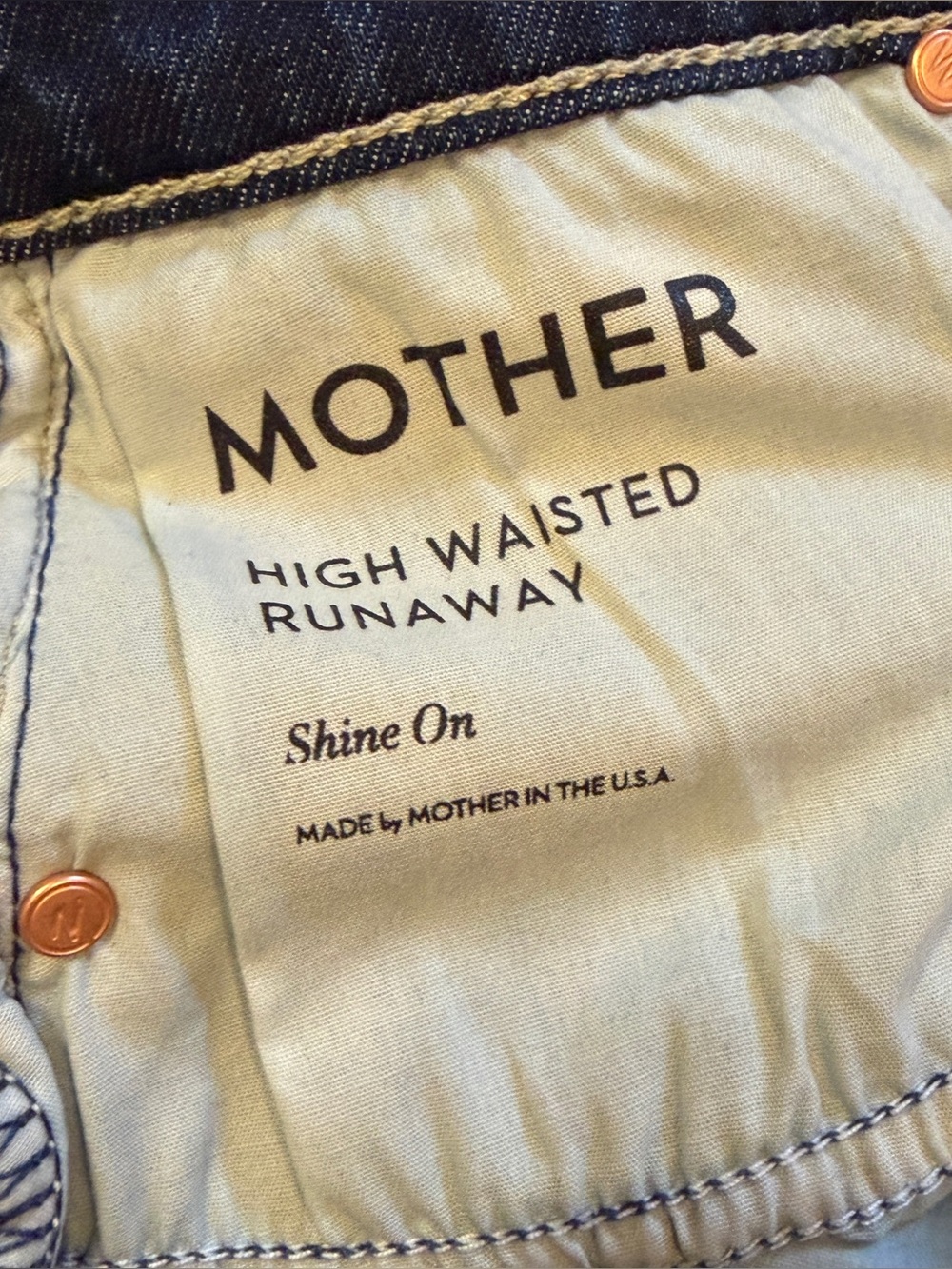 Mother High-Waisted Runaway Stretch Bootcut in Dark Blue - Size 27 Long - Picture 6 of 11